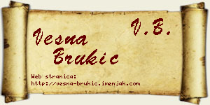 Vesna Brukić vizit kartica